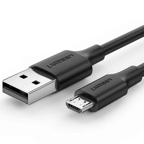 Ugreen 2.4A Micro USB Data ve Hızlı Şarj Kablosu Siyah 1.5 Metre