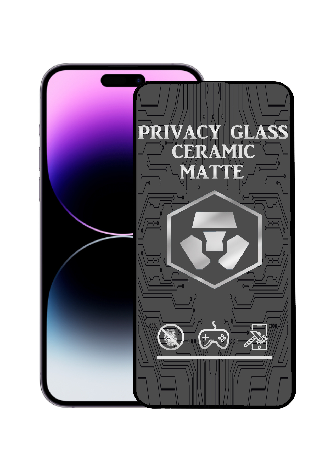 iPhone Uyumlu 14 Pro Max Tam Kaplayan Mat Seramik Nano Esnek Hayalet Ekran Koruyucu
