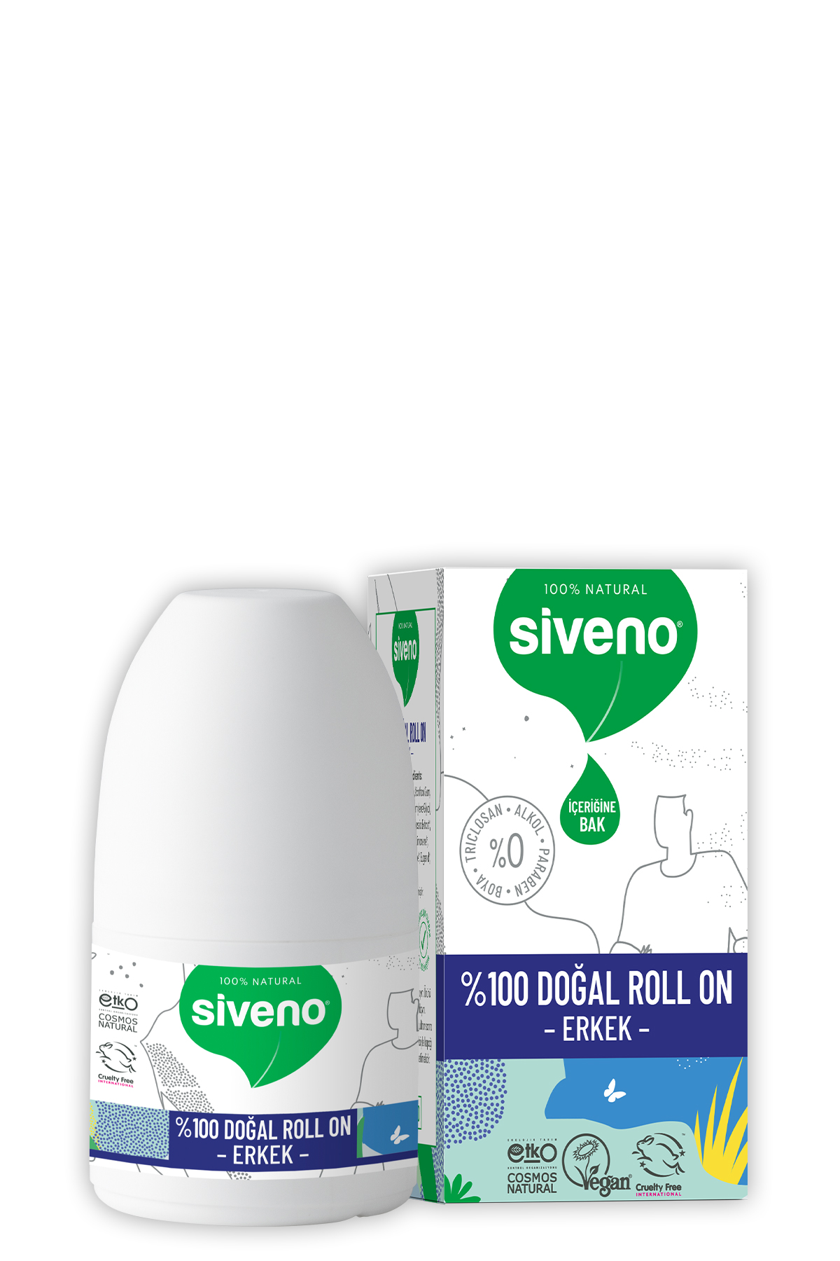 Siveno Vegan Erkek Roll-On Deodorant 50 ML