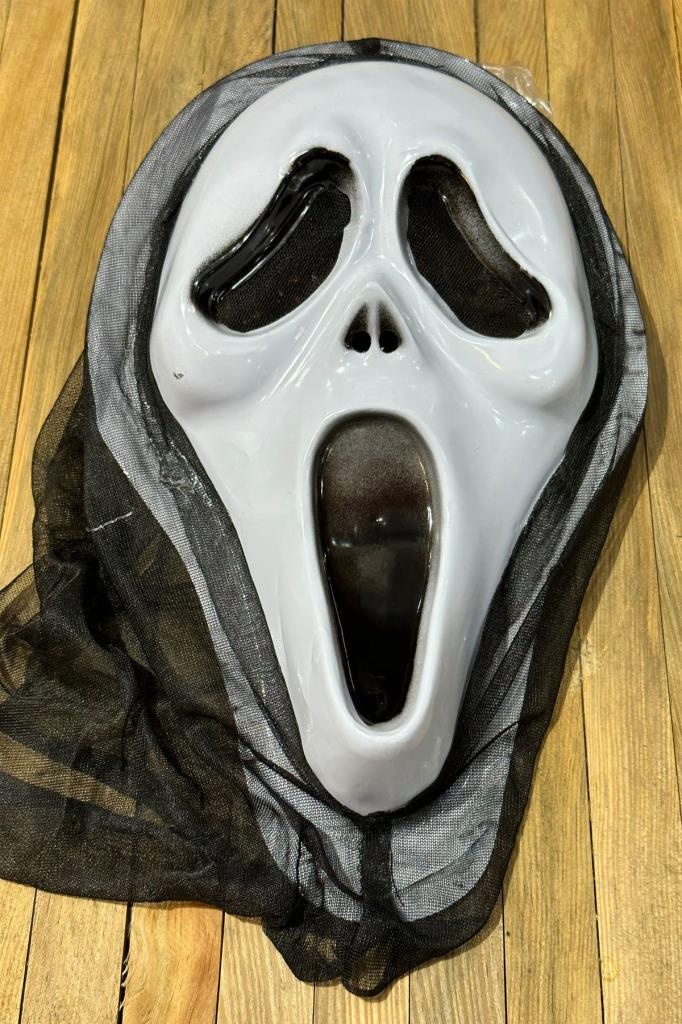 Beysüs Halloween Cadılar Bayramı Maske Çığlık Beyaz