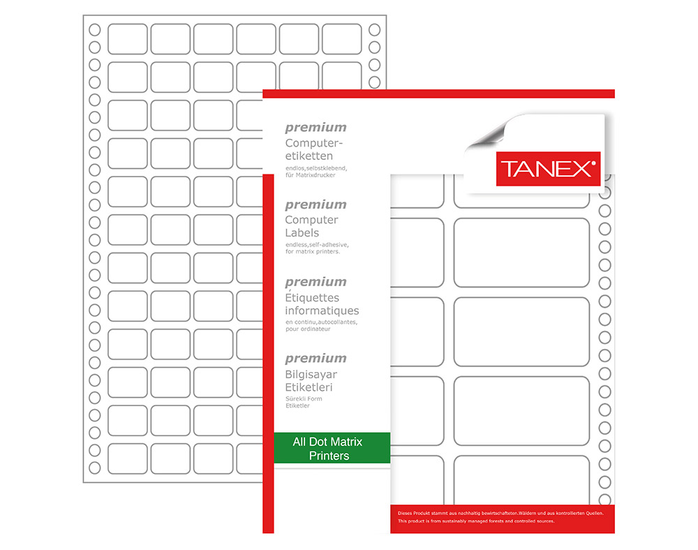 Tanex Tn-0016 Sürekli Form Etiketi 17X25 MM