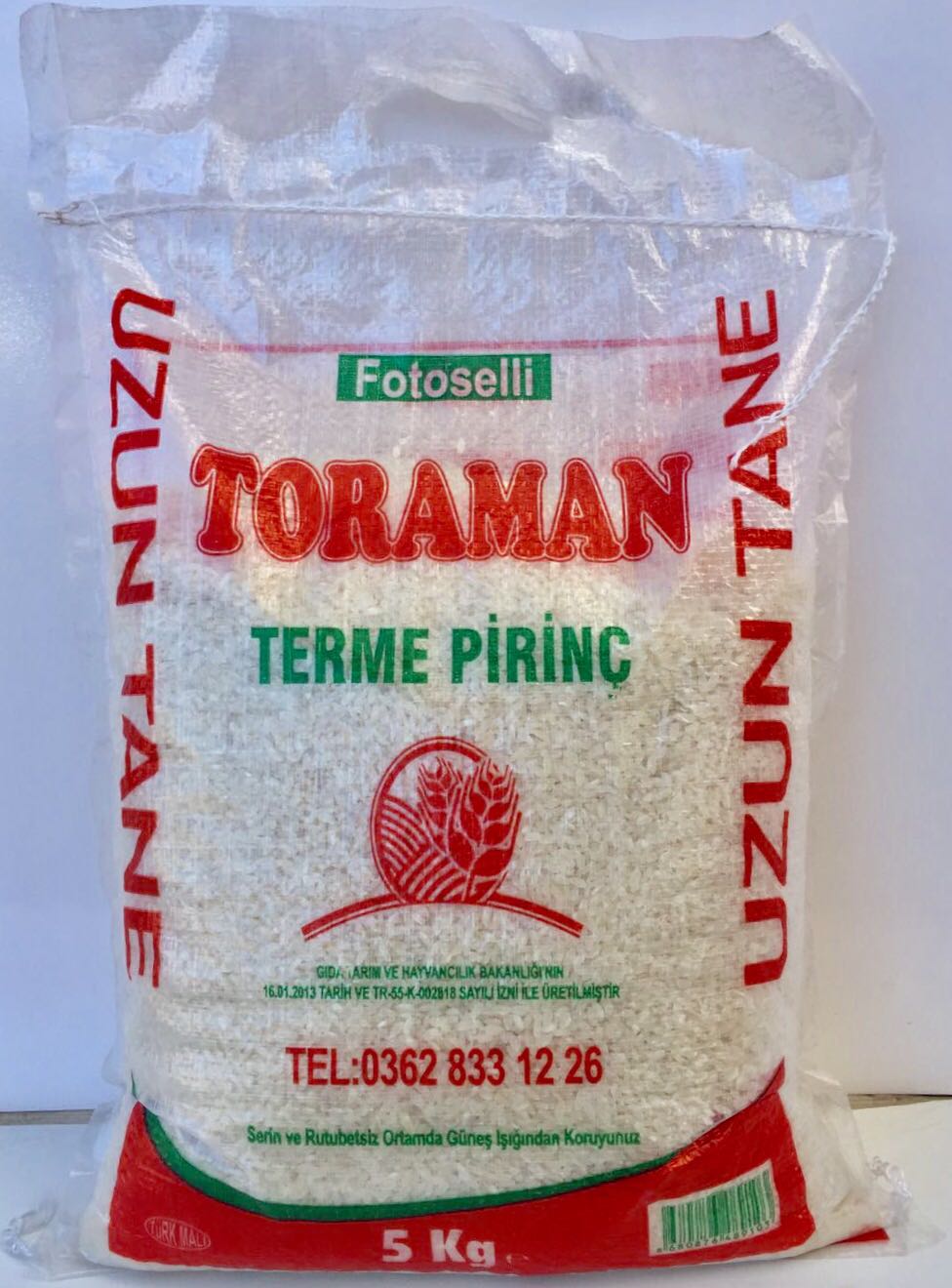 Toraman Terme Uzun Tane Osmancık Yerli Pirinç 5 KG