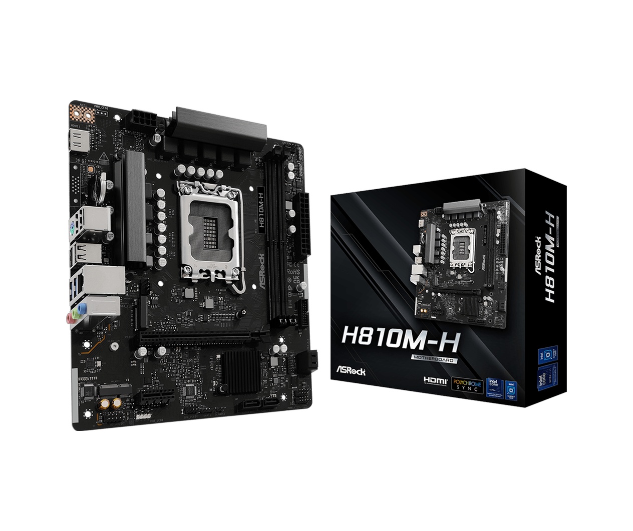 Asrock H810m-h 6400mhz Ddr5 Soket 1851 M.2 Usb 3.2 Hdmı Matx Anakart