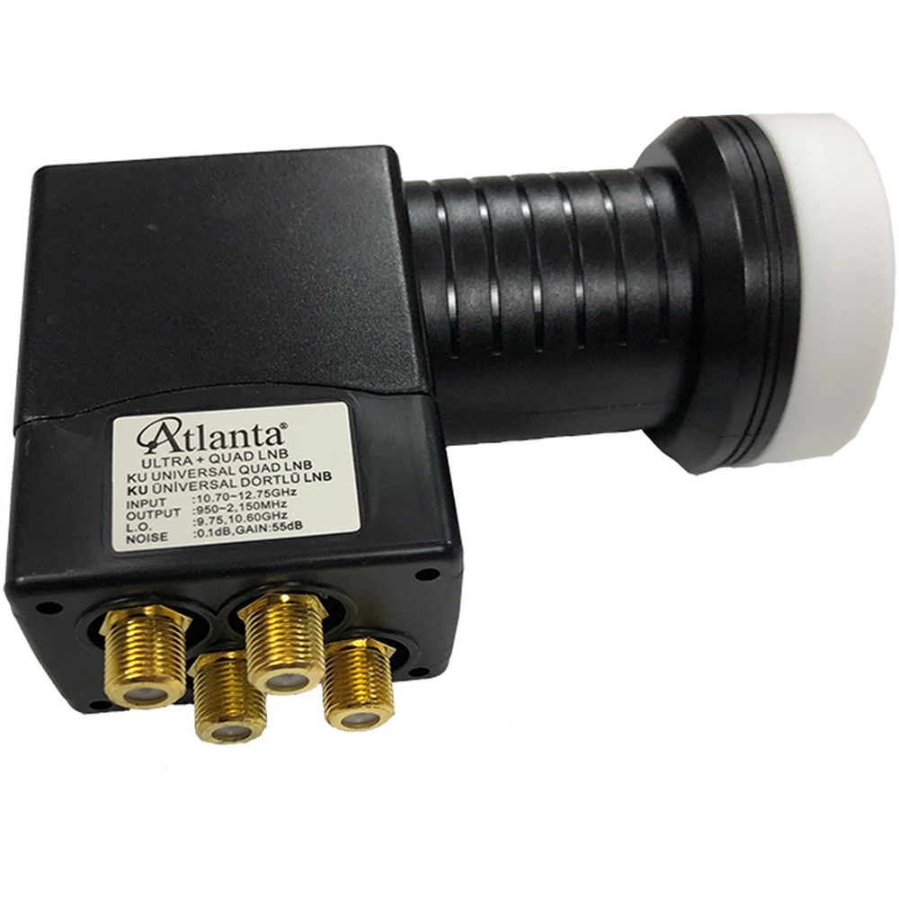 Atlanta Ultra+ Quad Dörtlü 4 Çıkışlı 4K FHD Gold Konnektör/4 Uydu Alıcılı LNB