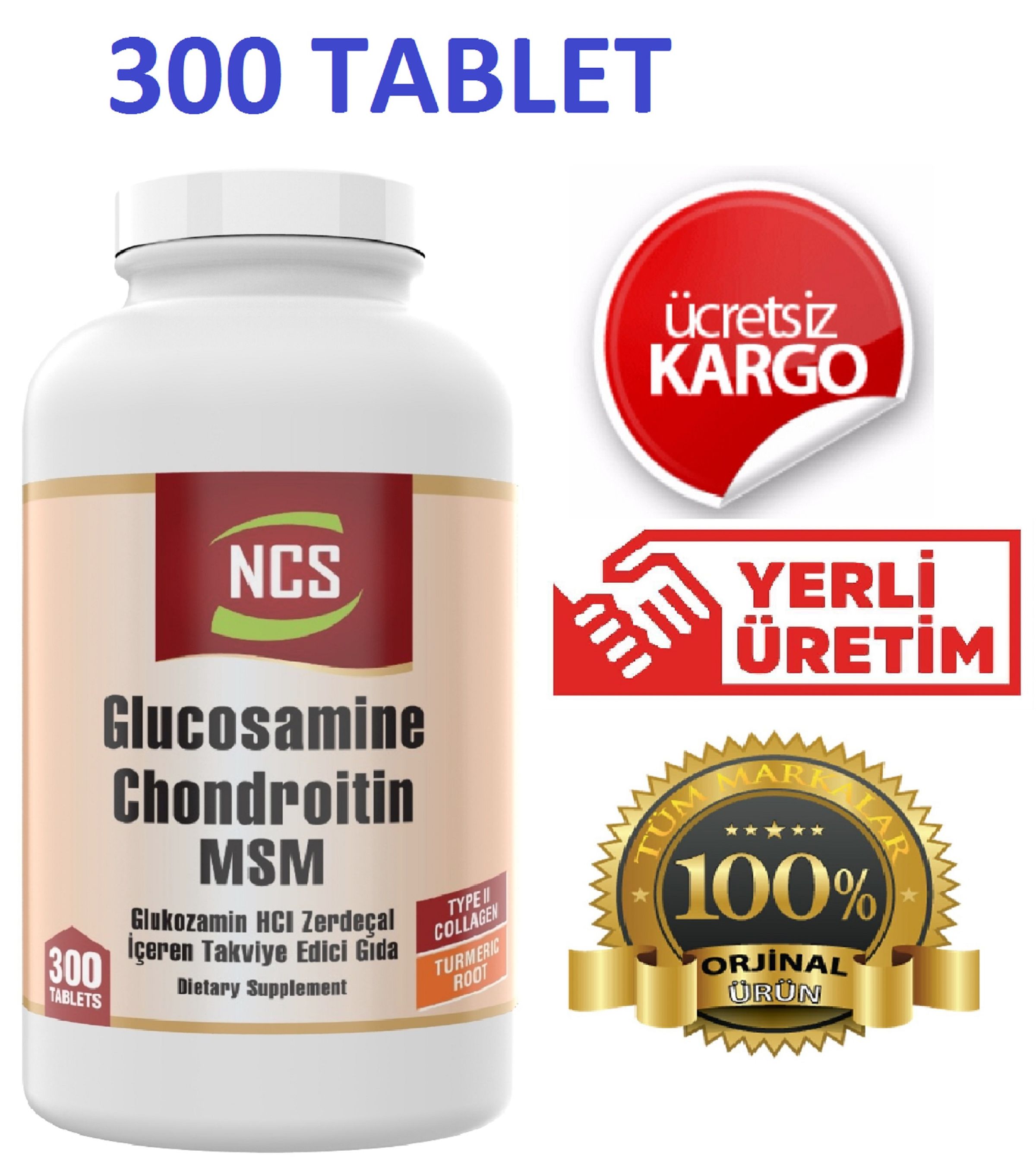 Ncs Glucosamine Chondroitin Msm 300 Tablet Curcumin ve Colla