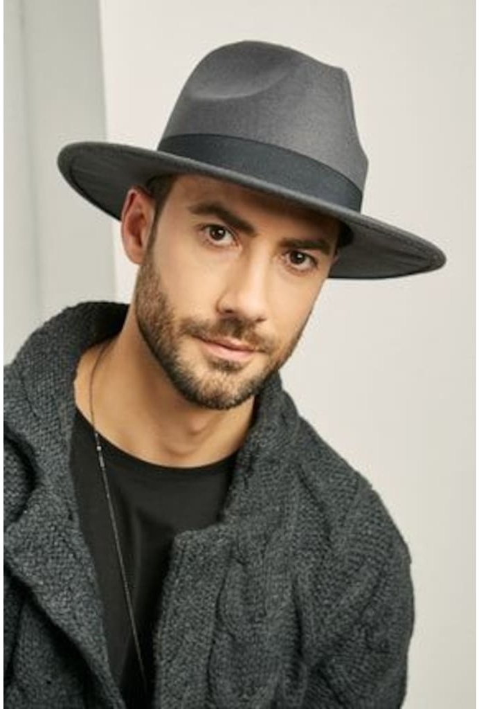 Erkek Fötr Panama Şapka Trend Kışlık Şapka