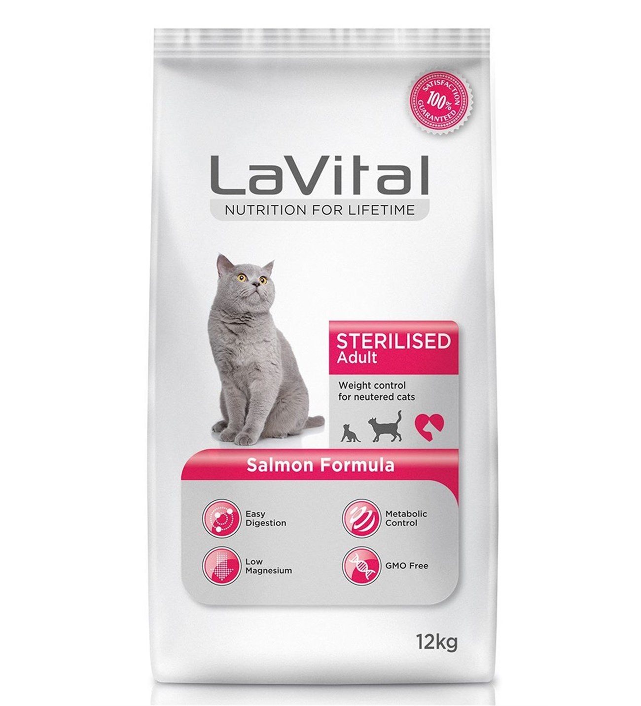 La Vital Sterilesed Somonlu Kısırlaştırılmış Yetişkin Kedi Maması 12 KG