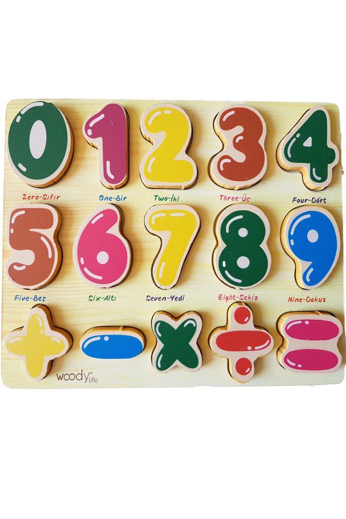 Woodylife Ahşap Sayılar Bul Tak Öğretici Eğitici Çocuk Oyun Oyunc