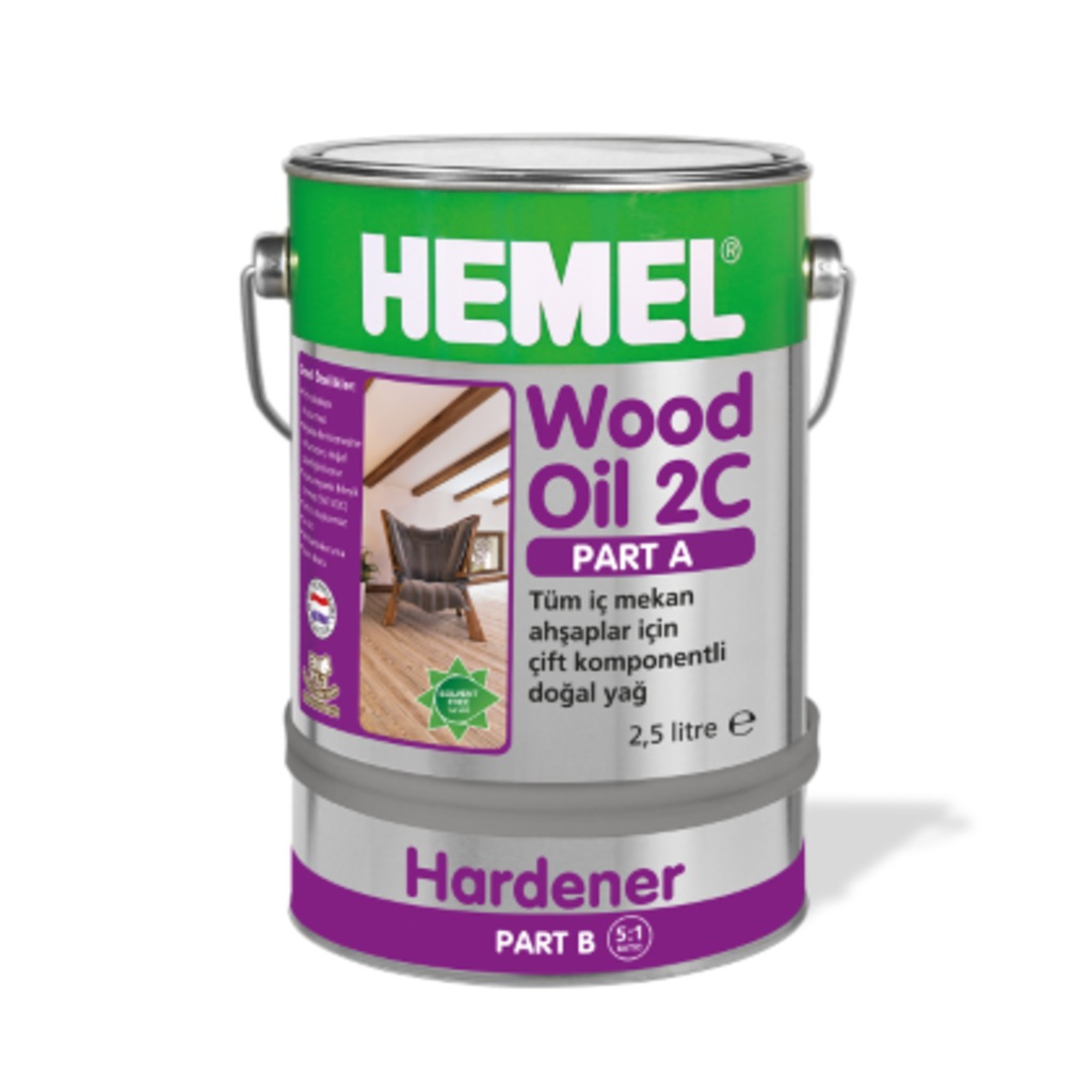 Hemel® Wood Oil 2C Masa Sandelye Zemin Yağları 0,300 Lt Renk Çeş