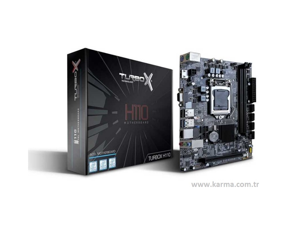 Turbox Workprof R H110 1151p Ddr4 Ses Glan Hdmı/vga Sata3 Usb3.0 Atx 1151 Pin Anakart 6.7.nesil Mainboard