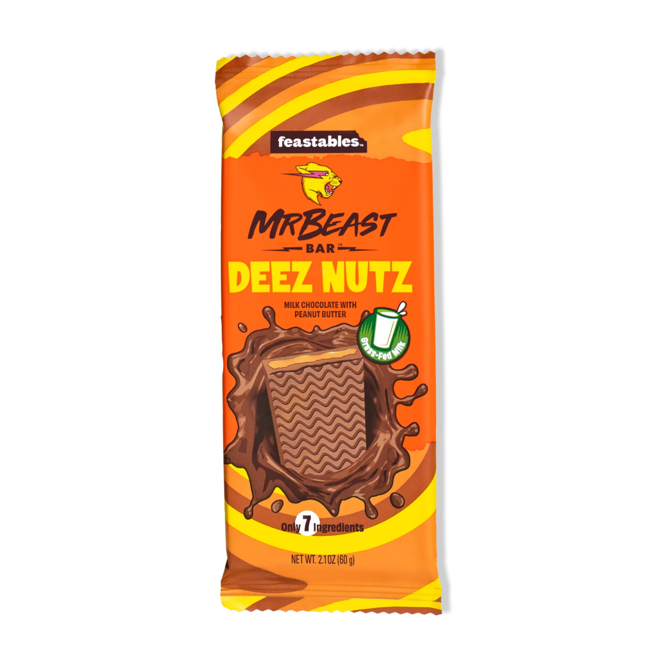 Feastables Mr Beast Deez Nutz Milk Chocolate With Peanut Butter 60 G