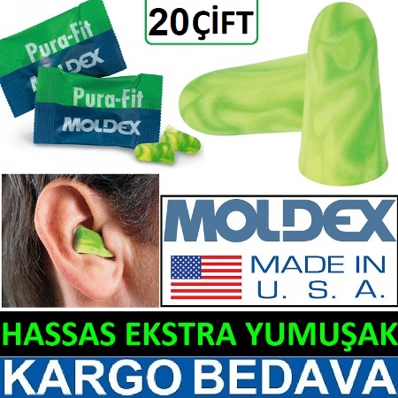 Moldex Yumuşak Yeşil Kulak Tıkacı Ağrı Yapmayan Tıkaç Uyku Tıpası