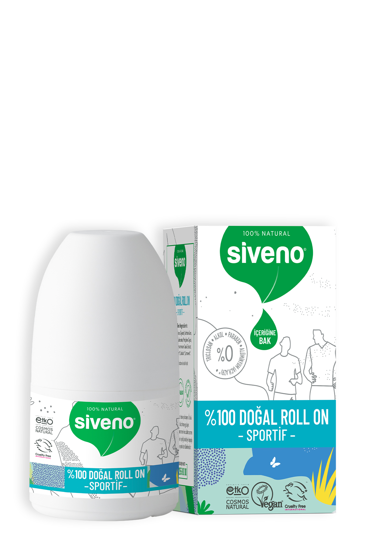 Siveno Sportif Vegan Unisex Roll-On Deodorant 50 ML