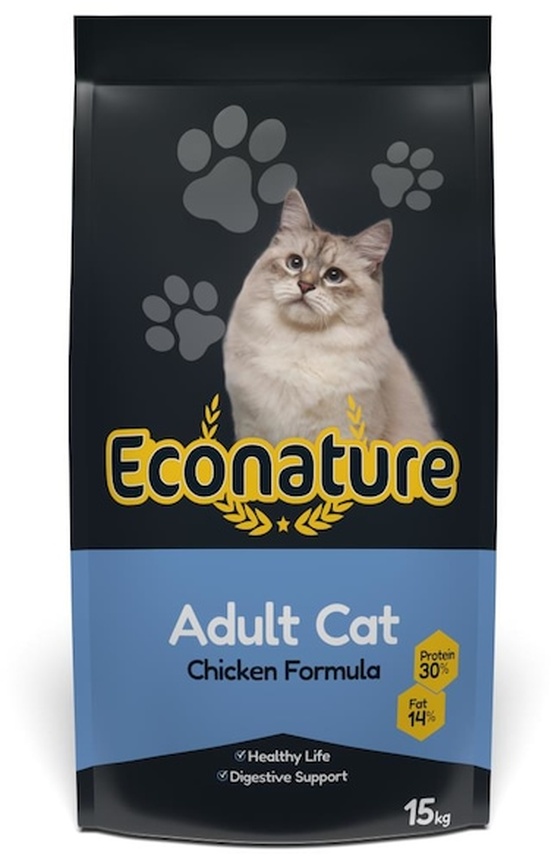 Econature Tavuklu Yetişkin Kedi Maması 15 KG