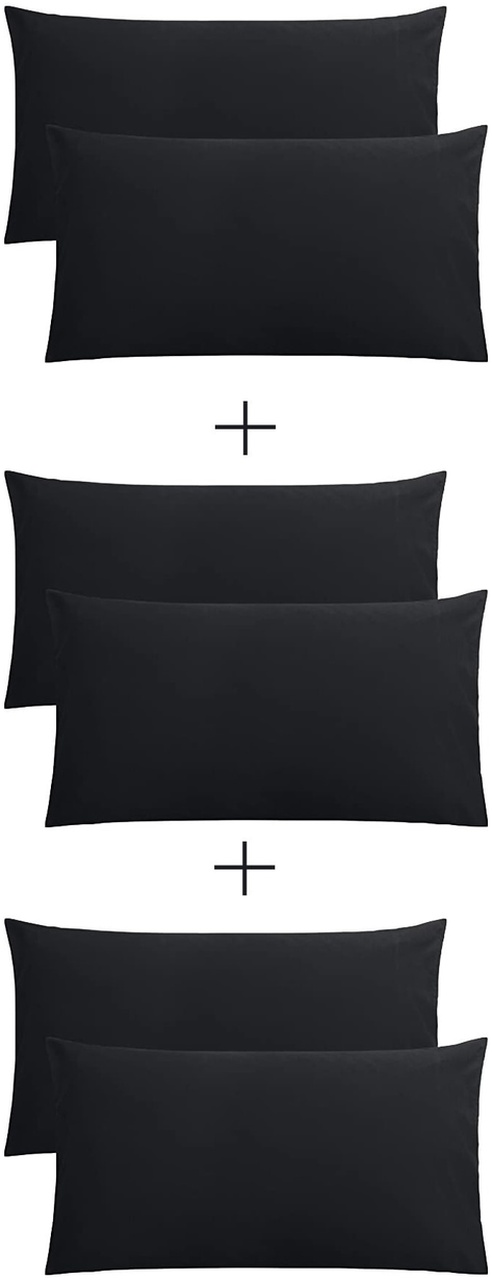 Stella Flavo 6'lı Yastık Kılıfı 50x70+20 Cm Kapaklı Siyah