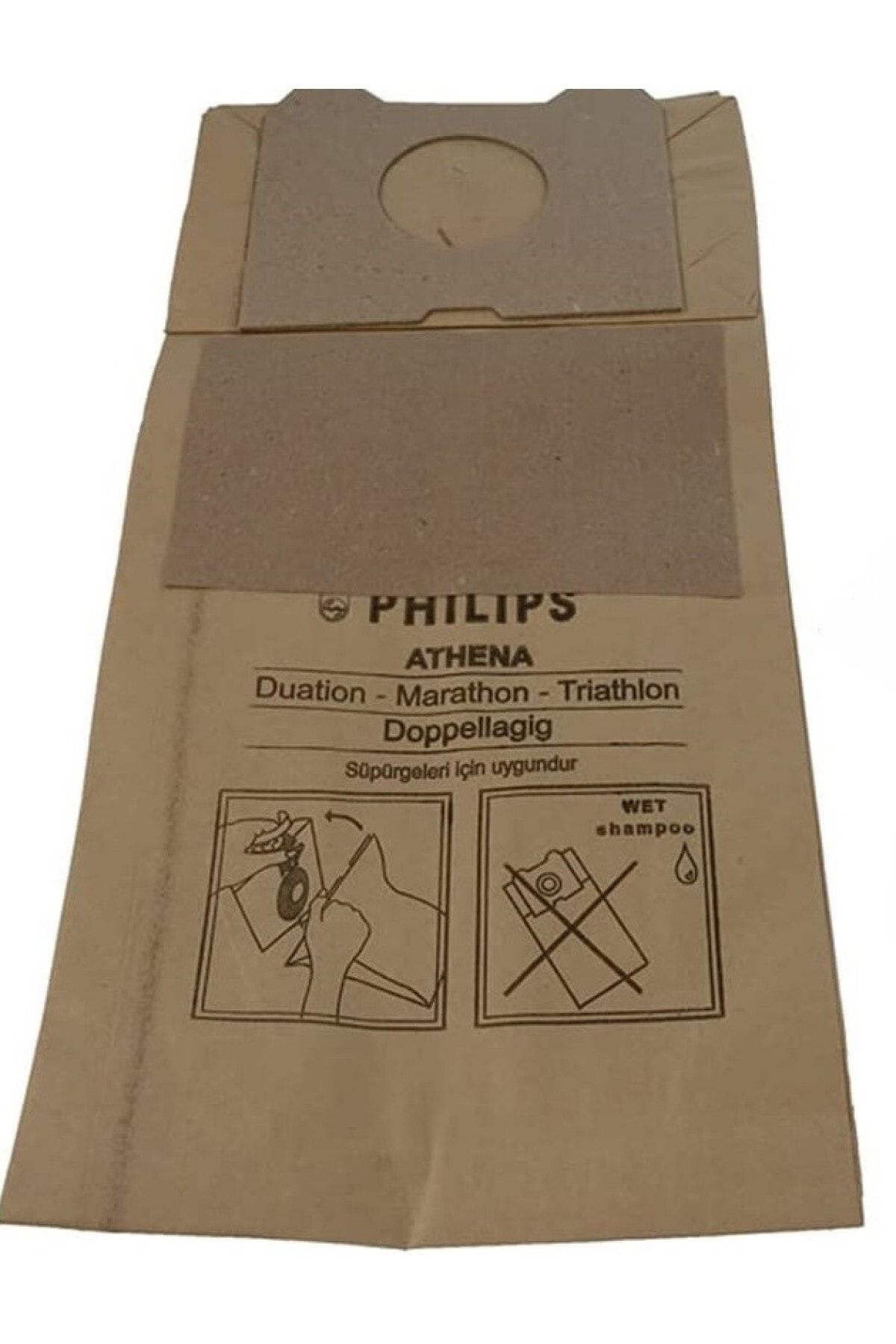 1. Kalite Philips Uyumlu Triathlon 1400 Kağıt Toz Torbası 10 Adet