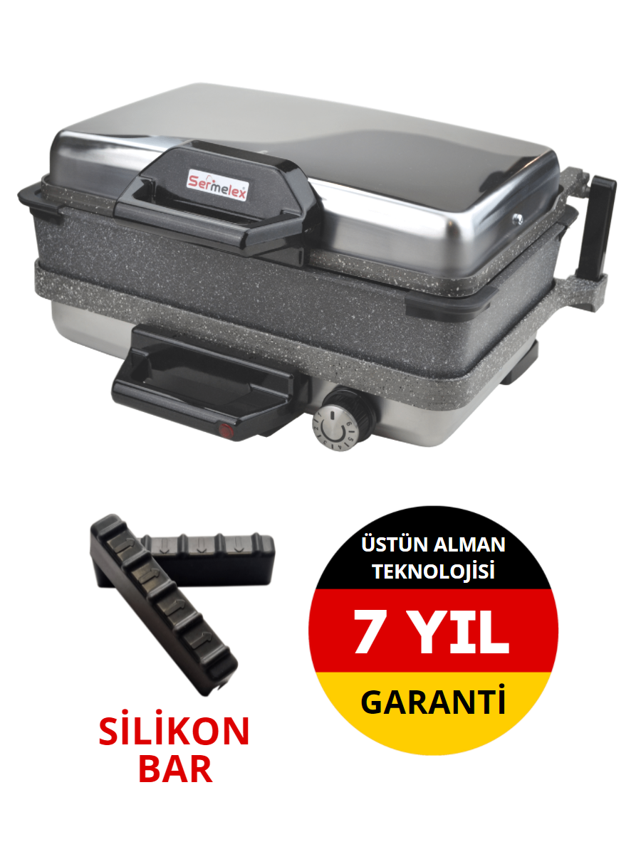 Sermelex Turbo Granit Grill + Granit Pan Silex Bazlama ve Lahmacun Makinesi