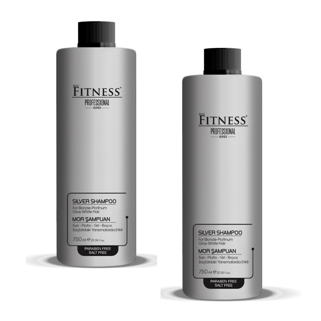Fitness Professional Silver Renk Eşitleyici Turunculaşma Karşıtı Mor Şampuan 2x750 ML