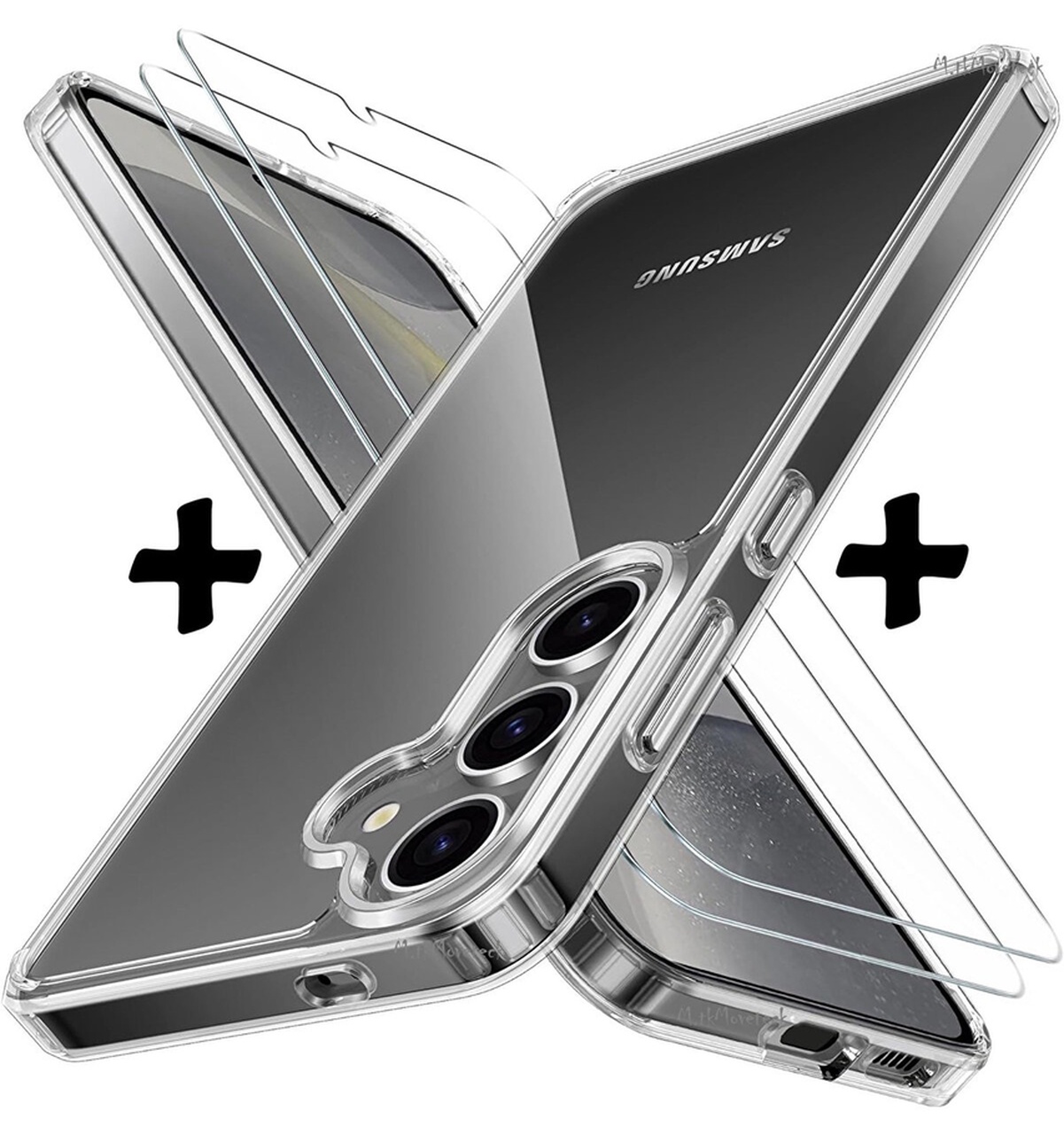 Samsamsung Galaxy Uyumlu S24 Plus Kılıf Darbe Koruma Silikon + Ekran Cam