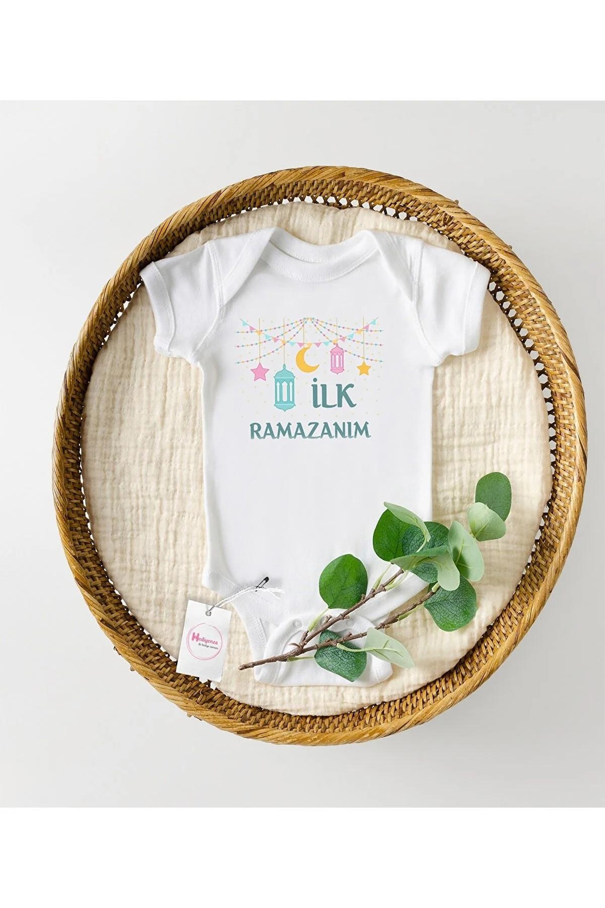 İlk Ramazan Özel Tasarım Bebek Zıbın Pamuklu Çıtçıtlı Body
