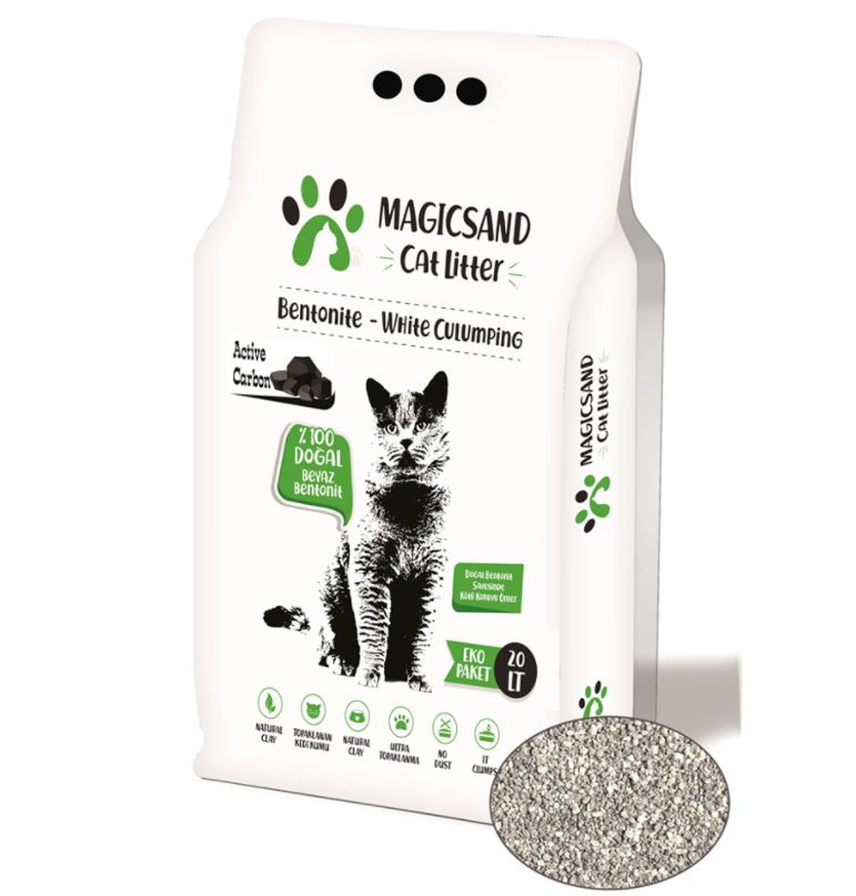 Magicsand Cat Litter Active Carbon Bentonit Kedi Kumu 20 L
