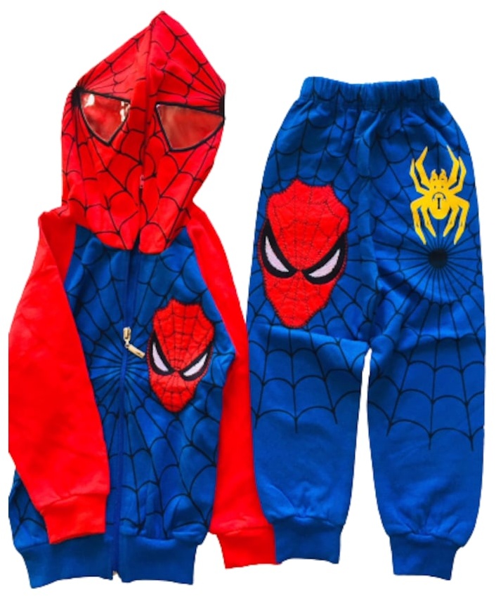 Örümcek Adam Eşofman Takımı Spiderman Kostümü Maskeli Kapüşonlu (399654383)