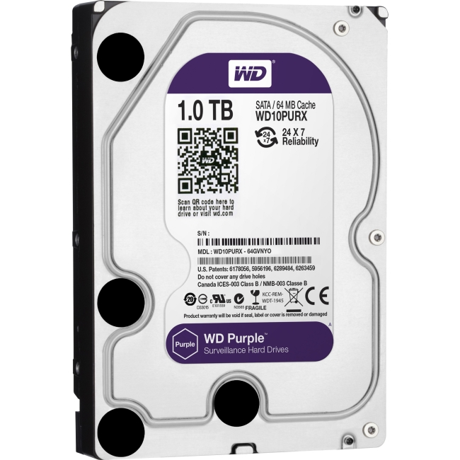 WD Purple WD10PURX 3.5" 1 TB SATA 3 HDD