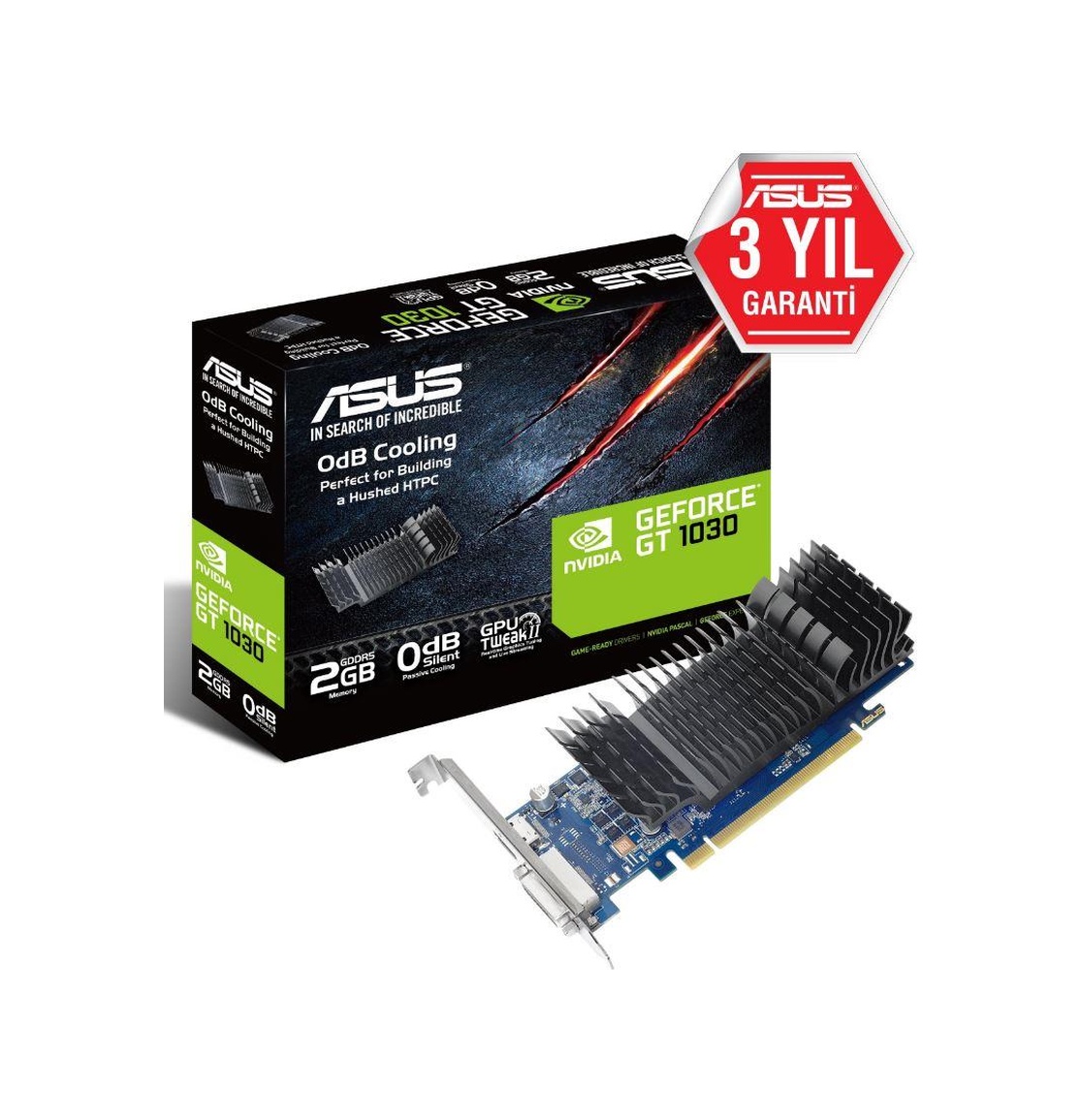 Asus Geforce Gt1030-sl-2g-brk 2gb Ddr5 64bıt 1xhdmı 1xdvı Ekran Kartı