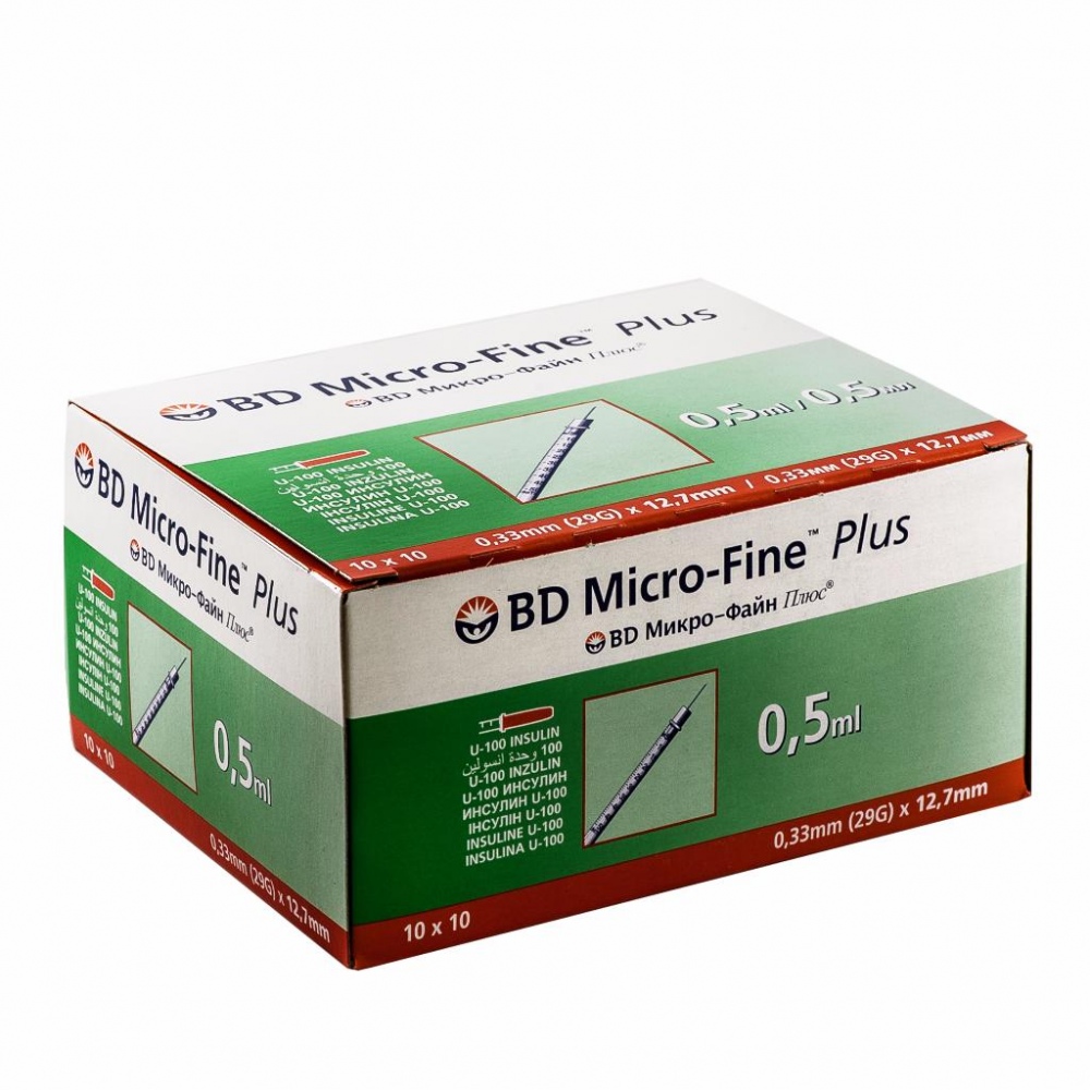 BD Micro-Fine™ Plus U-100 İnsülin 0.5mL 0.25mm (31G) x 6mm