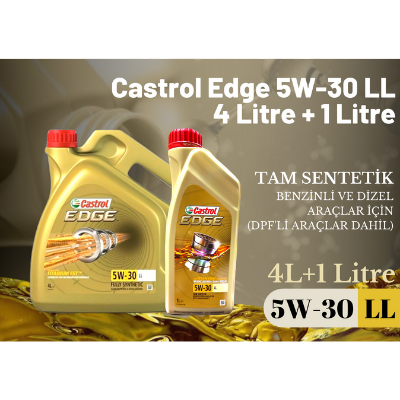 Castrol Edge 5W-30 LL Motor Yağı 4 L + 1 L