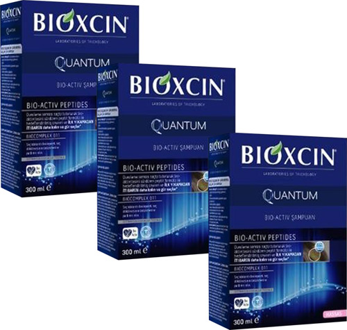 Bioxcin Quantum Yağlı Saçlar için Saç Dökülmesini Önleyici Şampuan 3 x 300 ML