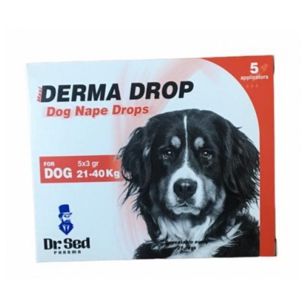 Dr. Sed Derma Drop Bit Pire Kene için 21-40 KG Köpek Ense Damlası