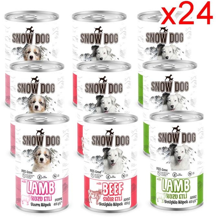 Snow Dog Karışık Yetişkin Köpek Konservesi 24 x 415 G