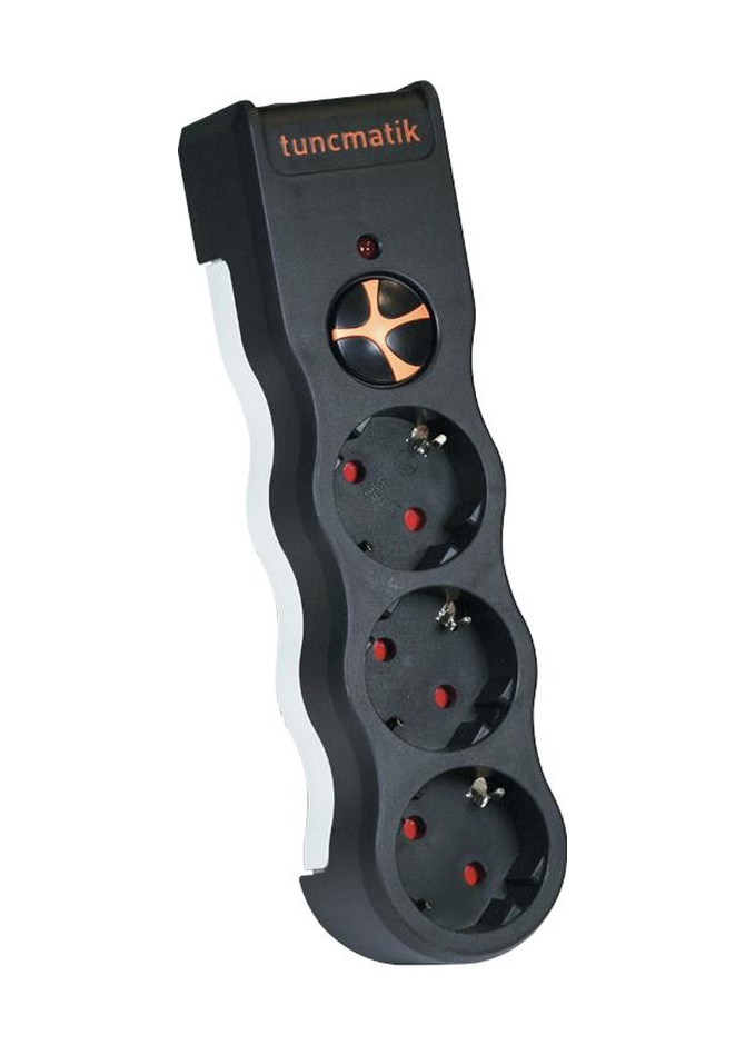 Tunçmatik Powersurge TSK5082 525J 3'lü Akım Korumalı Priz Siyah