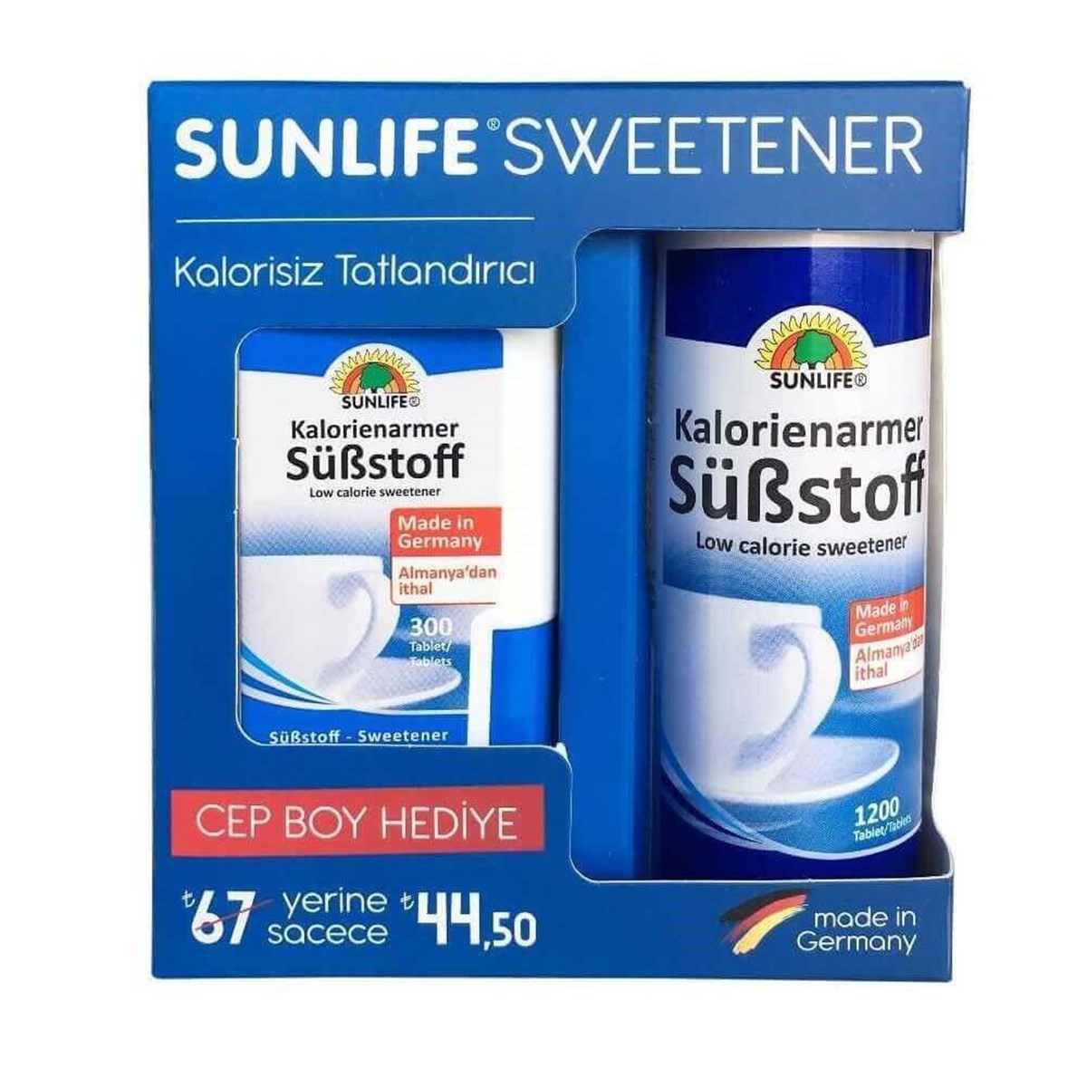Sunlife Sweetener Tatlandırıcı 1200 Adet + 300 Tablet