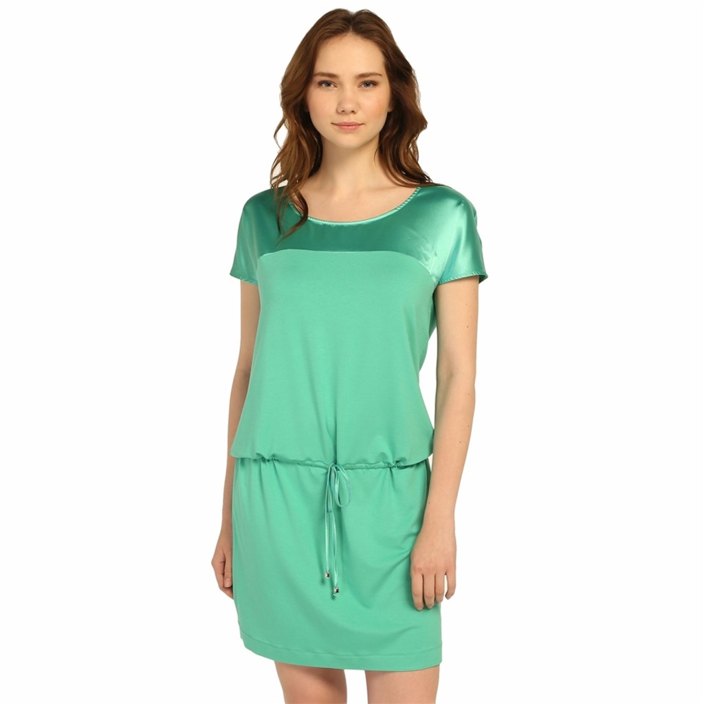Bulalgiy Kadın Zümrüt Yeşili Saten Elbise - Bga555935