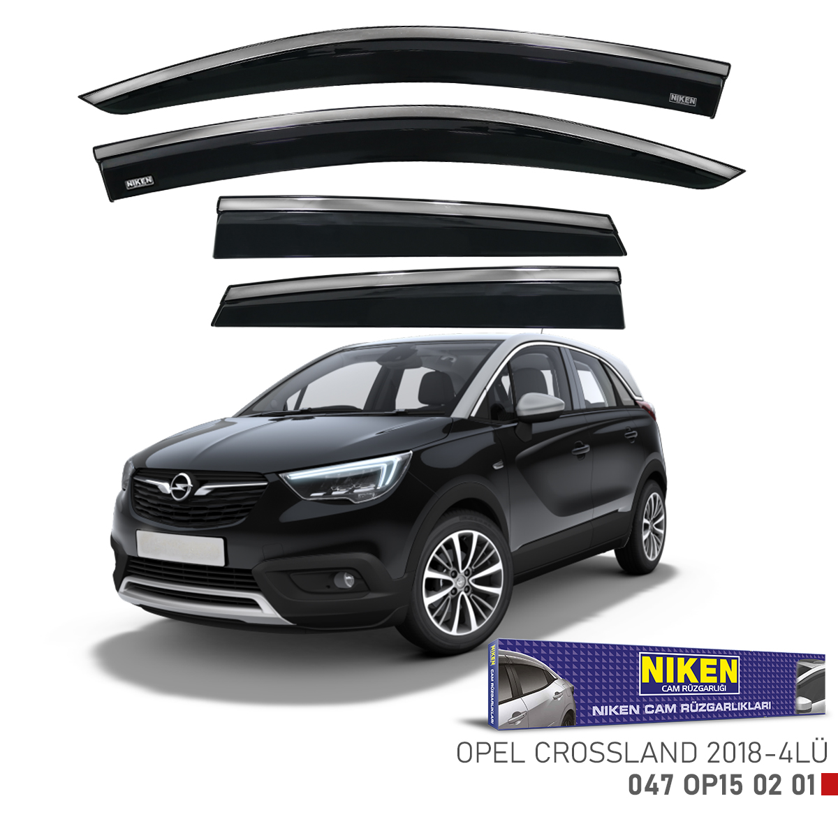 Opel Crossland X Kromlu Cam Rüzgarlığı Niken 2018 Sonrası