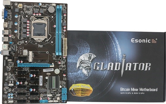 Esonic B250-BTC Gladiator Intel B250 2400 MHz DDR4 Soket 1151 ATX Anakart