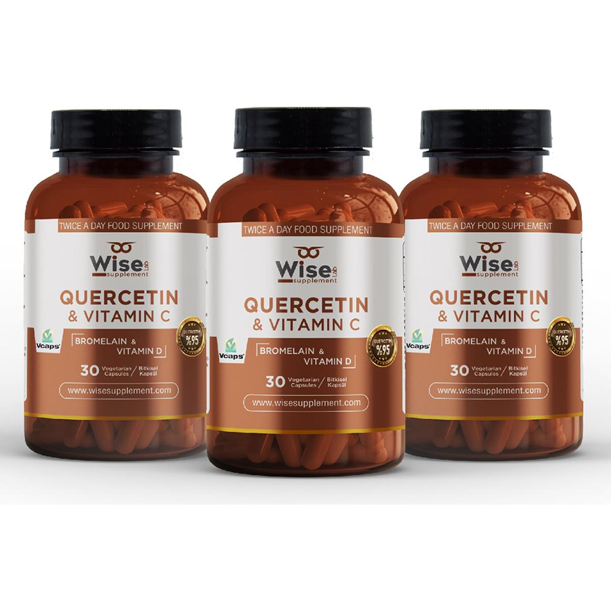 Wiselab Quercetin Vitamin C 3 x 30 Kapsül