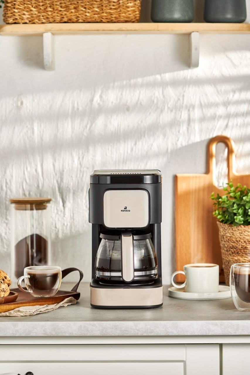 Karaca Just Coffee Aroma 2 In 1 Filtre Kahve ve Çay Demleme Makinesi Bej