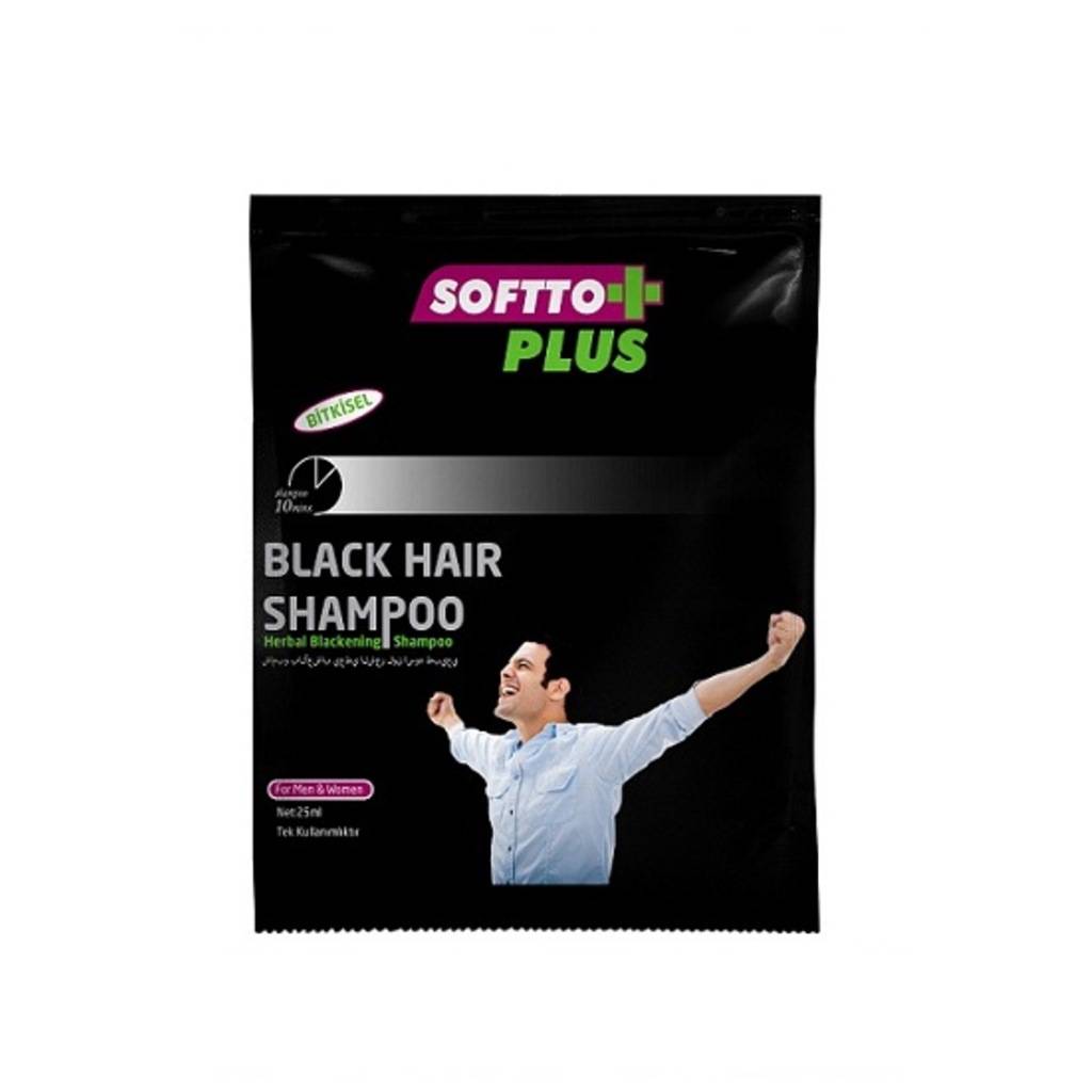 Softto Plus Black Hair Saç Siyahlatıcı Şampuan 10 x 25 ML