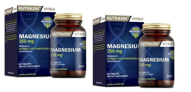 Nutraxin Magnesium 250 Mg 60 Tablet 2 Adet