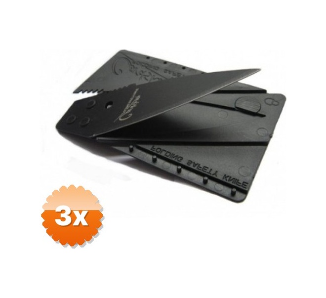 3 Adet Kredi Kartı Şeklinde Bıçak Cardsharp Kutulu