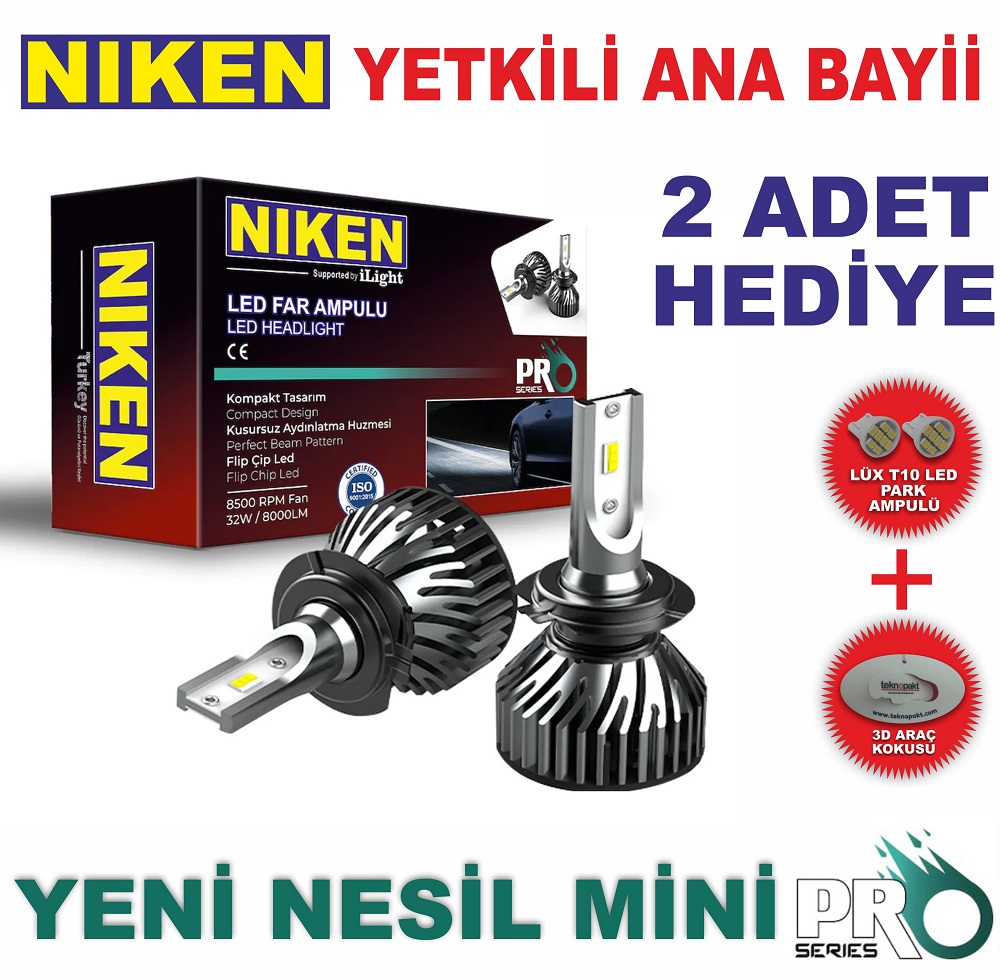 Niken Led Xenon Zenon H7 Mini Pro Serisi Far Ampulü