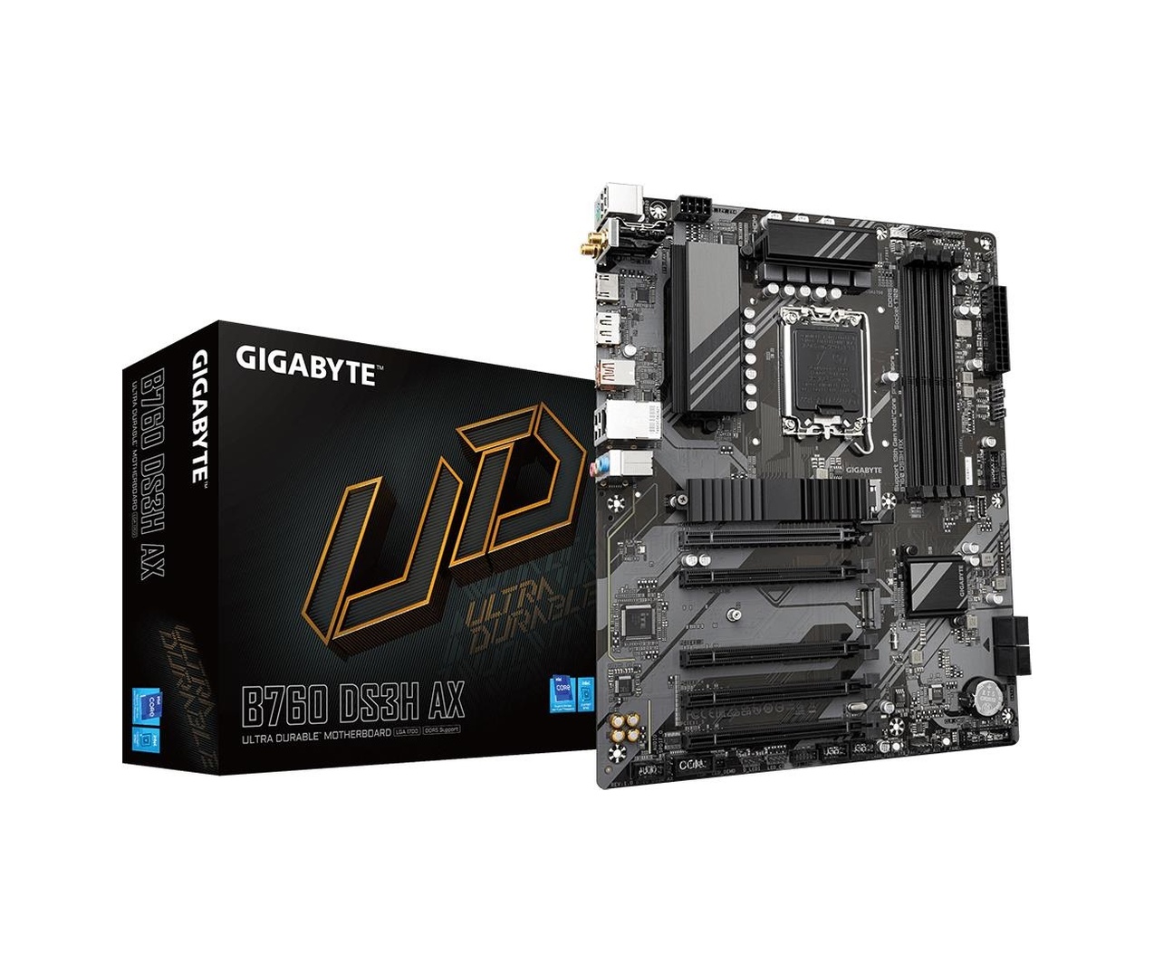 Gıgabyte B760 DS3H AX Intel B760 5333 MHz (OC) DDR5 Soket 1700 ATX Anakart