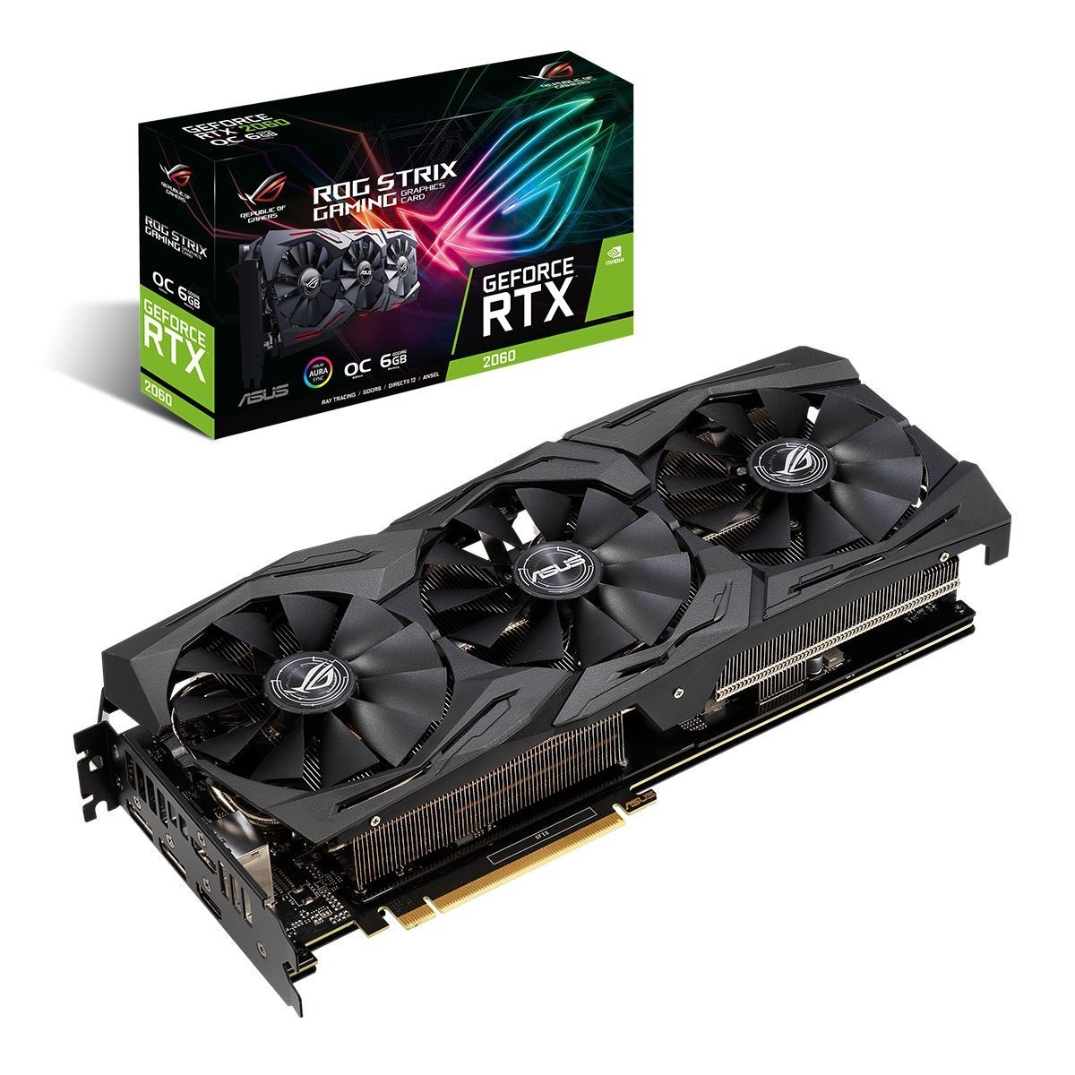 Asus NVIDIA GeForce RTX 2060 OC Edition ROG-STRIX-RTX2060-O6G-GAMING 6 GB 192 Bit GDDR6 Ekran Kartı