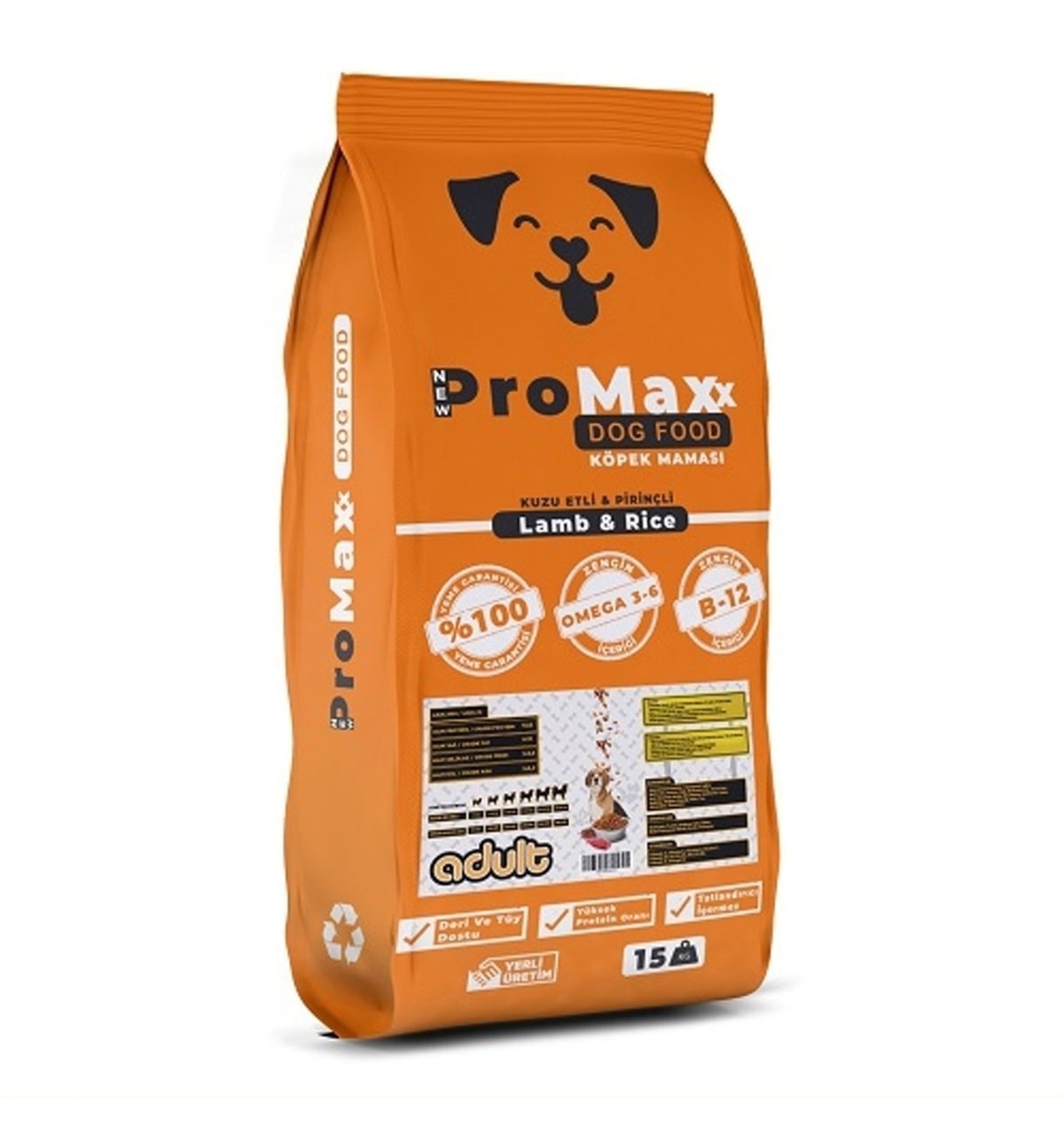 Promax Kuzu Etli ve Pirinçli Yetişkin Köpek Maması 15 KG