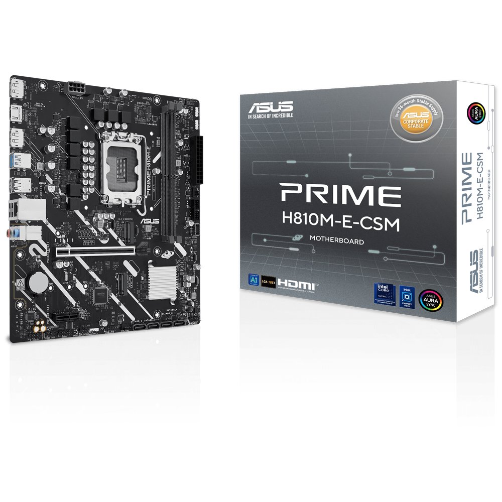 Asus Prıme H810m-e-csm 6400mhz Ddr5 Soket Lga 1851 Dp M.2 Hdmı Matx Anakart