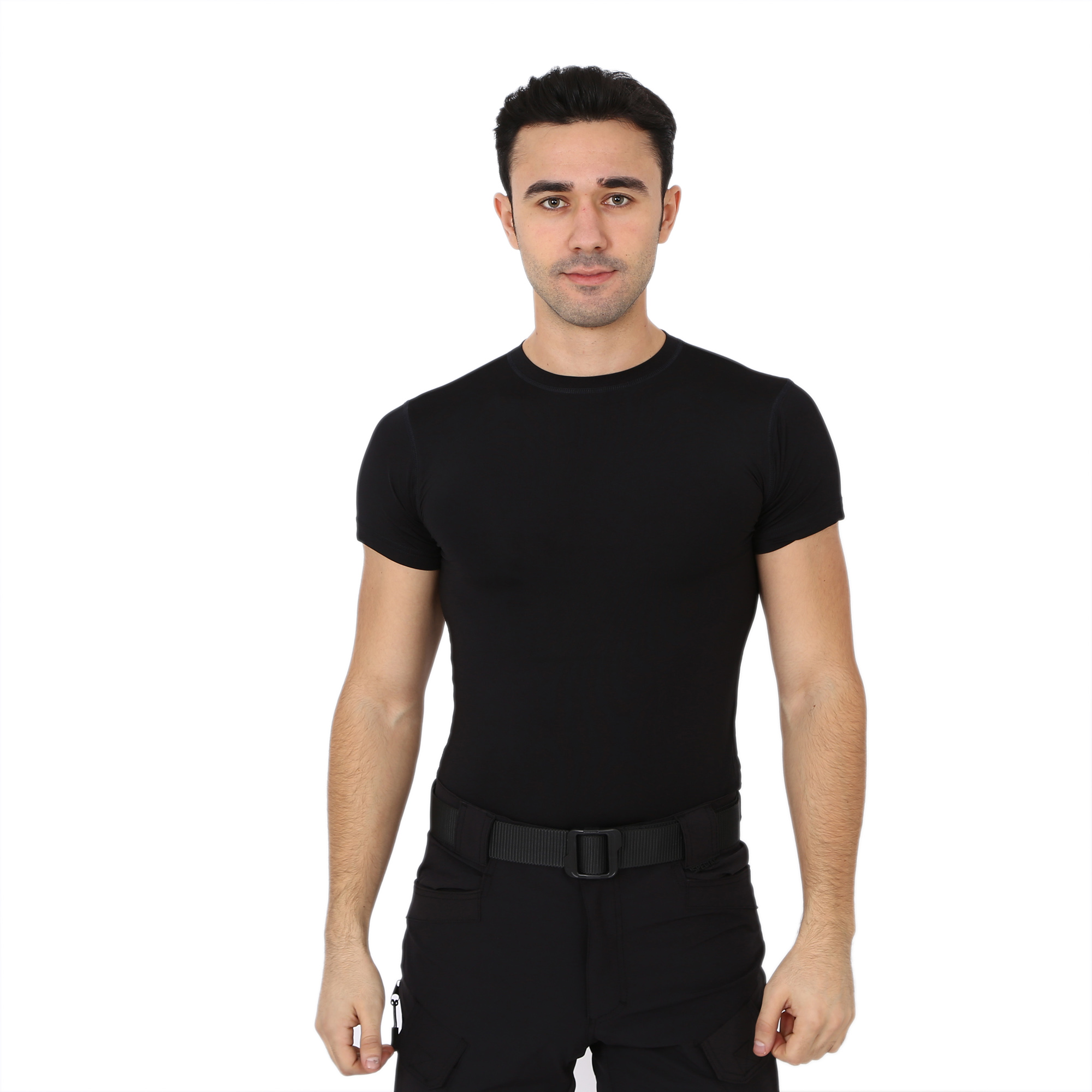 Siyah Microfiber Tişört - Kısa Kol Micro Spor Outdoor Tişört