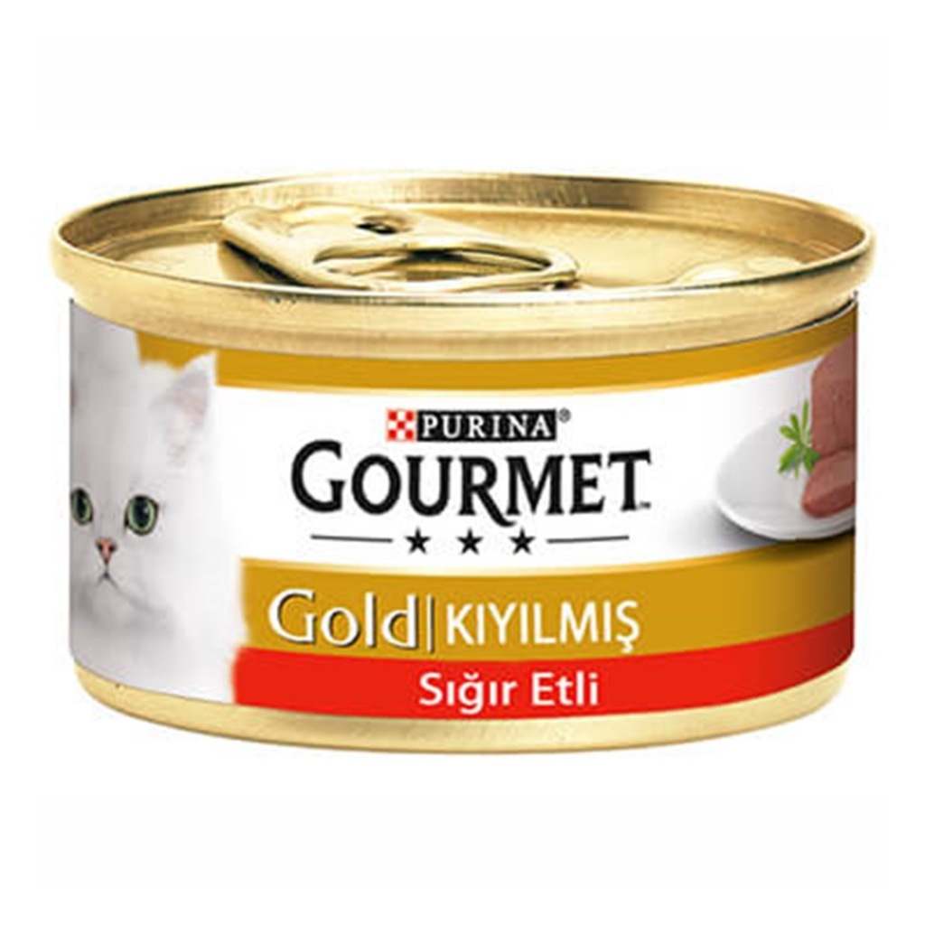 Purina Gourmet Gold Kıyılmış Sığır Etli Konserve Yetişkin Kedi Maması 24 x 85 G